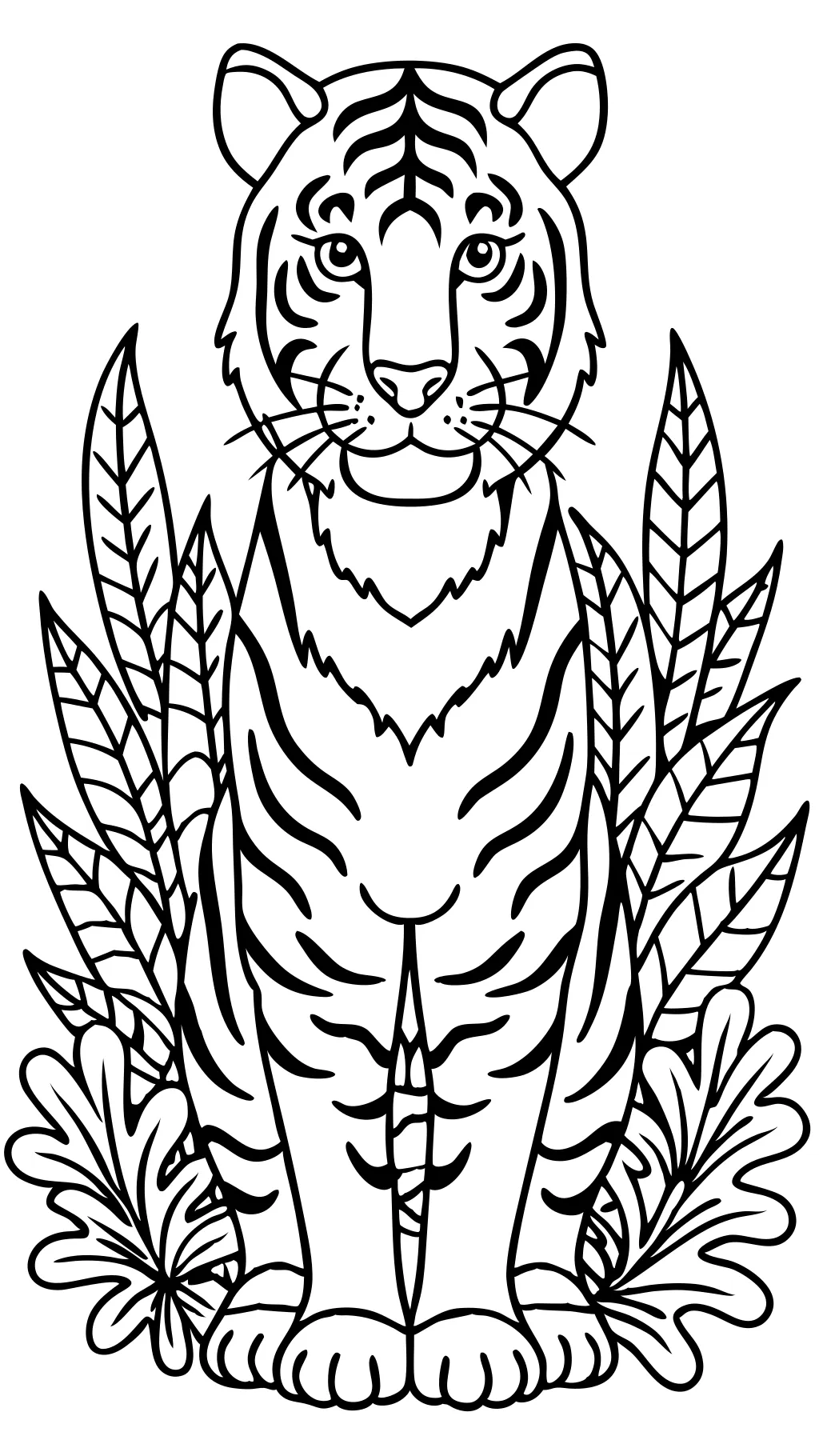 Páginas para colorear de tigre